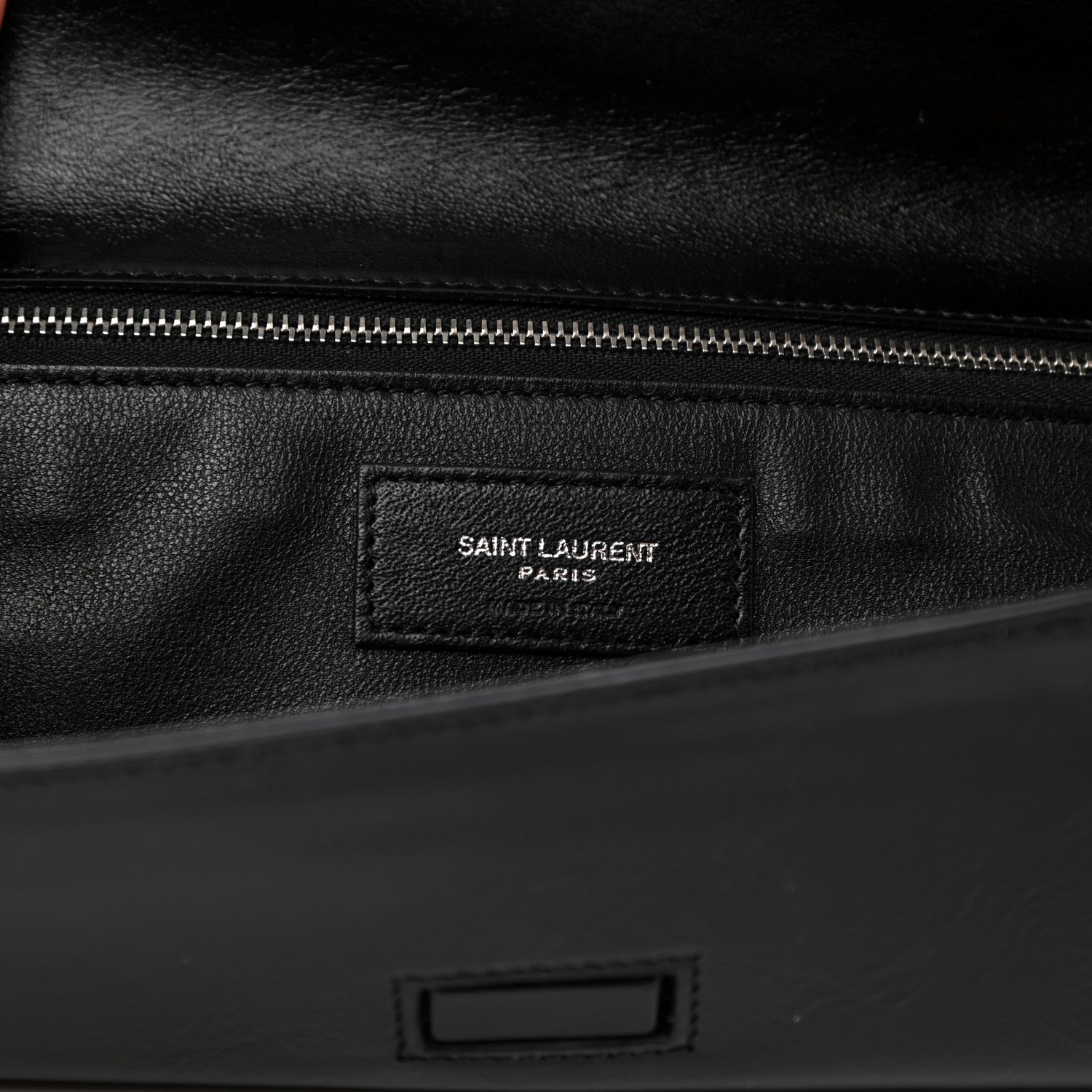 Saint Laurent Calfskin Fetiche Long Clutch Black 6 of 7