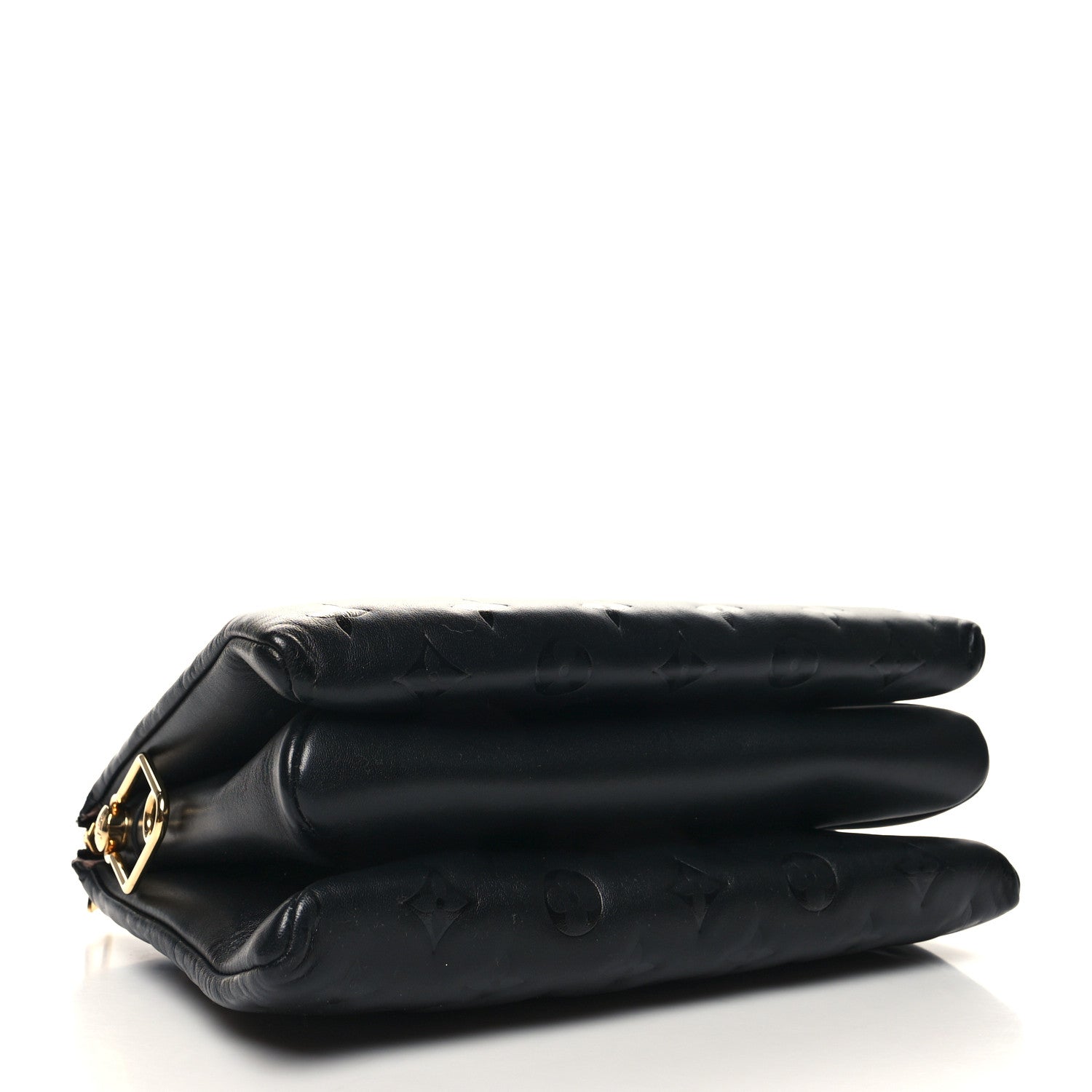 Louis Vuitton Lambskin Embossed Monogram Coussin PM Black 4 of 11