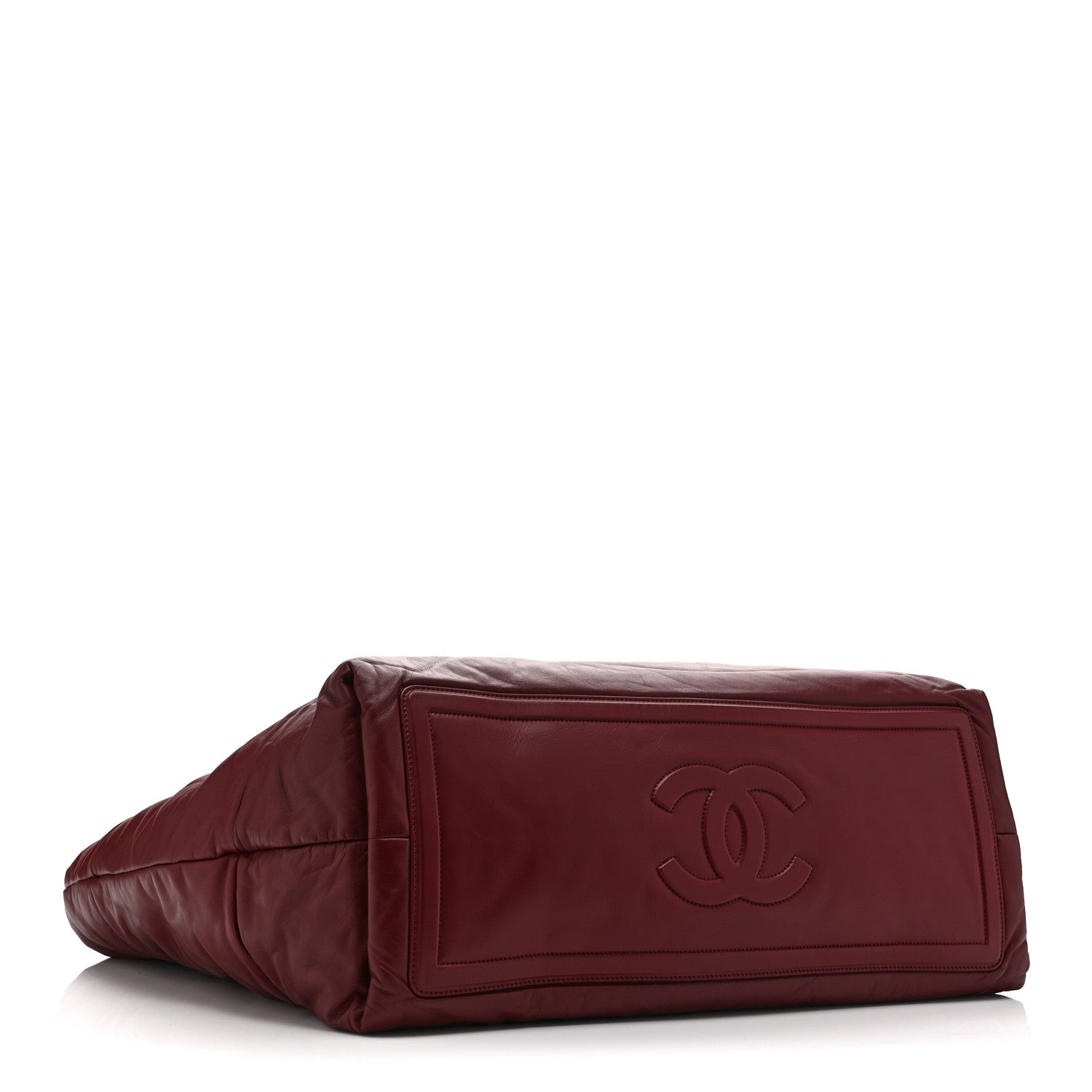 Chanel Lambskin Quilted Extra Large Coco Cocoon Reversible Tote Burgundy 4 of 10
