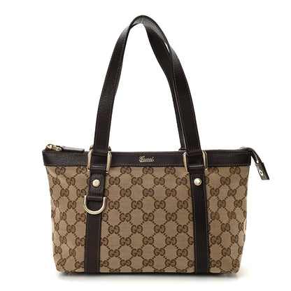 Gucci Monogram Small Abbey Tote Dark Brown 1 of 10