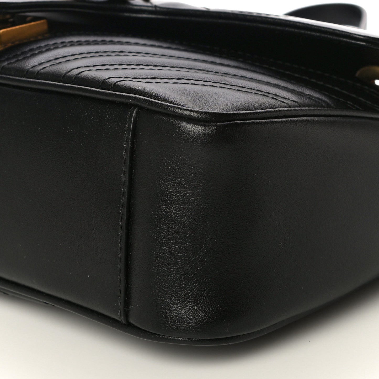 Calfskin Matelasse Small GG Marmont Shoulder Bag Black