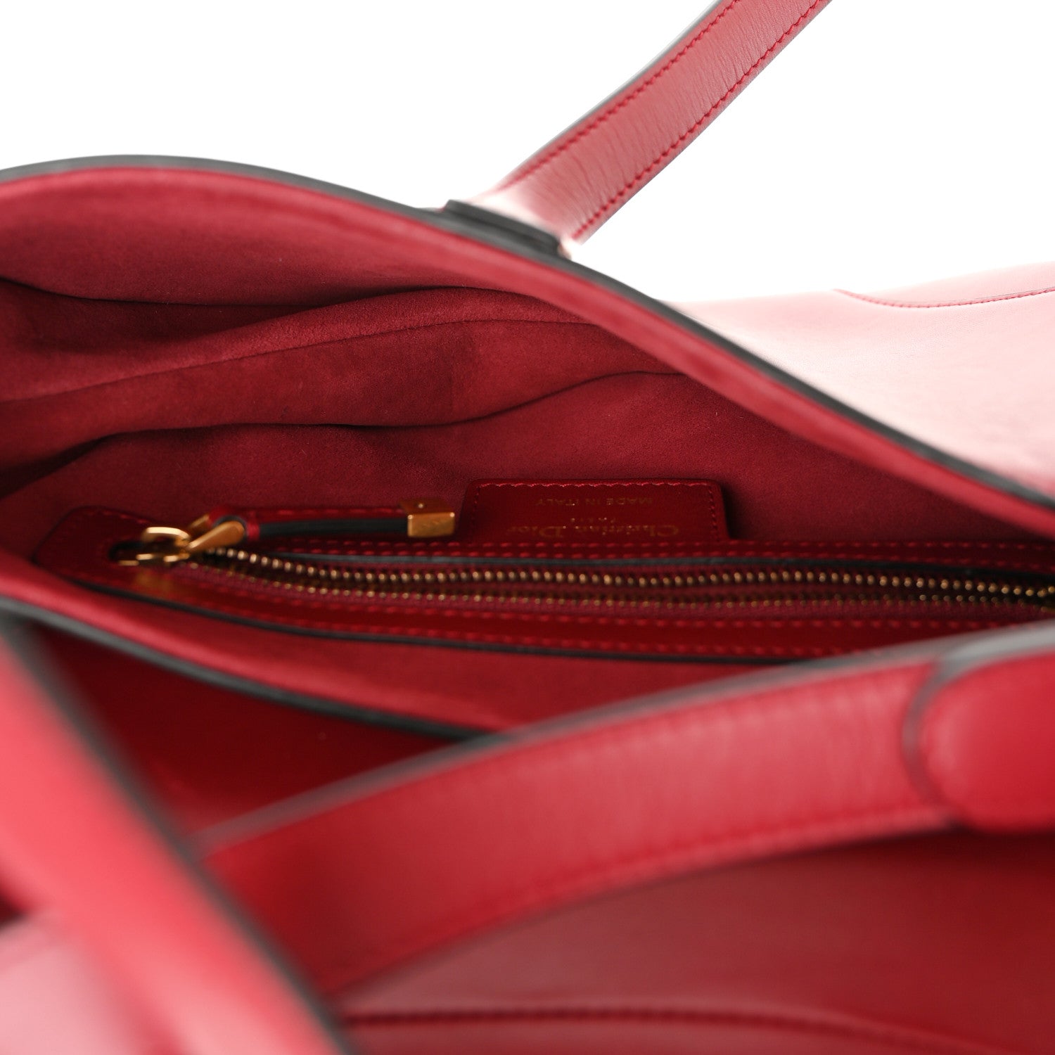 Christian Dior Calfskin Saddle Bag Scarlet 5 of 12