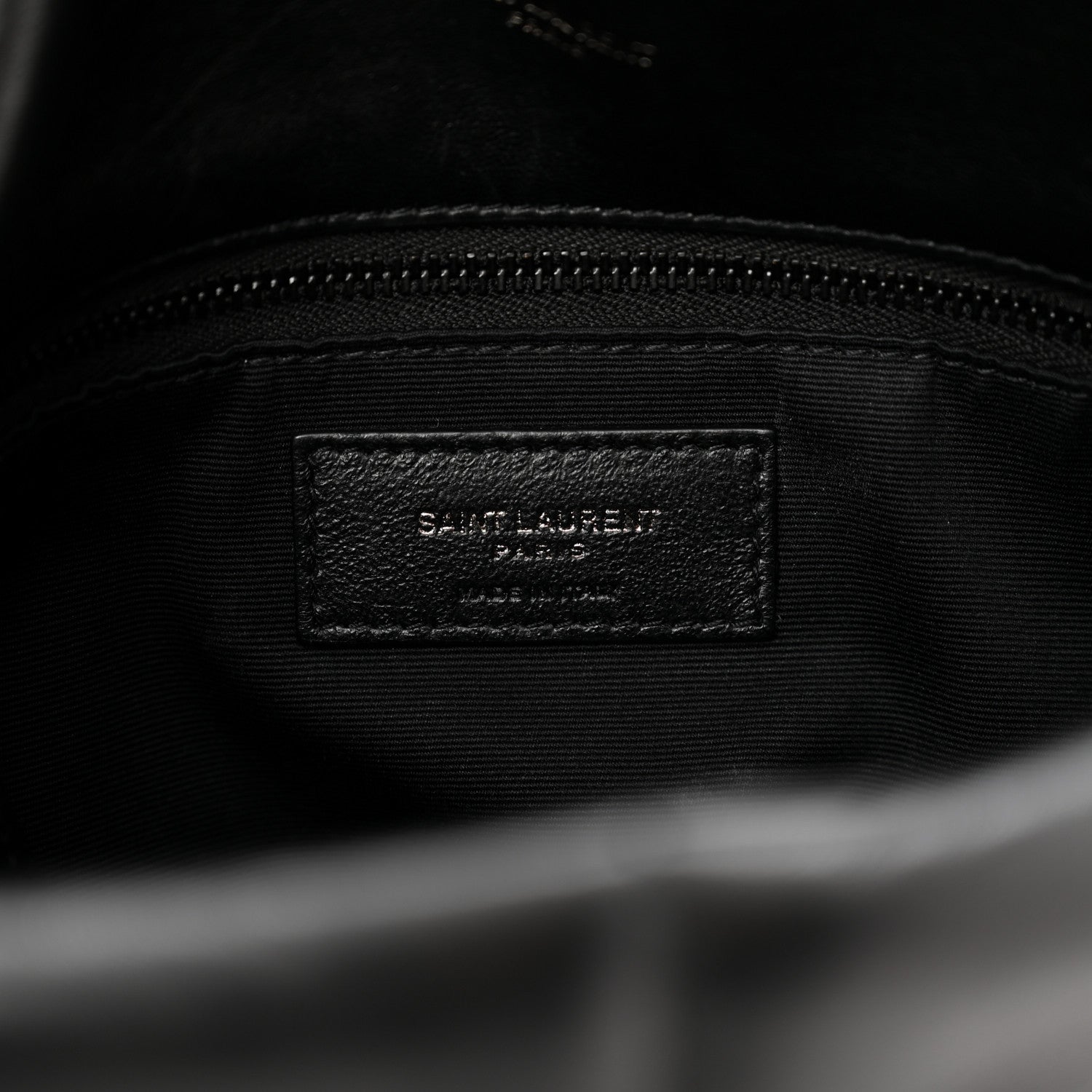 Saint Laurent Lambskin Quilted Monogram Monochrome Small Loulou Puffer Chain Satchel Black 7 of 10