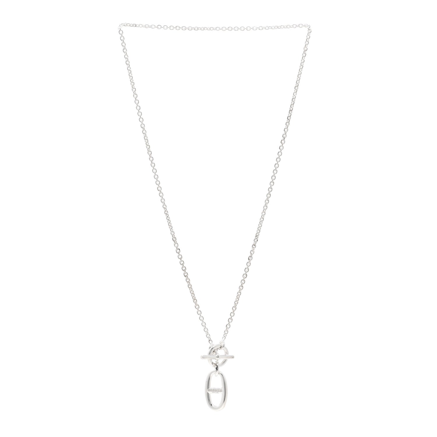 Hermes Sterling Silver Amulette Chaine d'Ancre Necklace 3 of 5