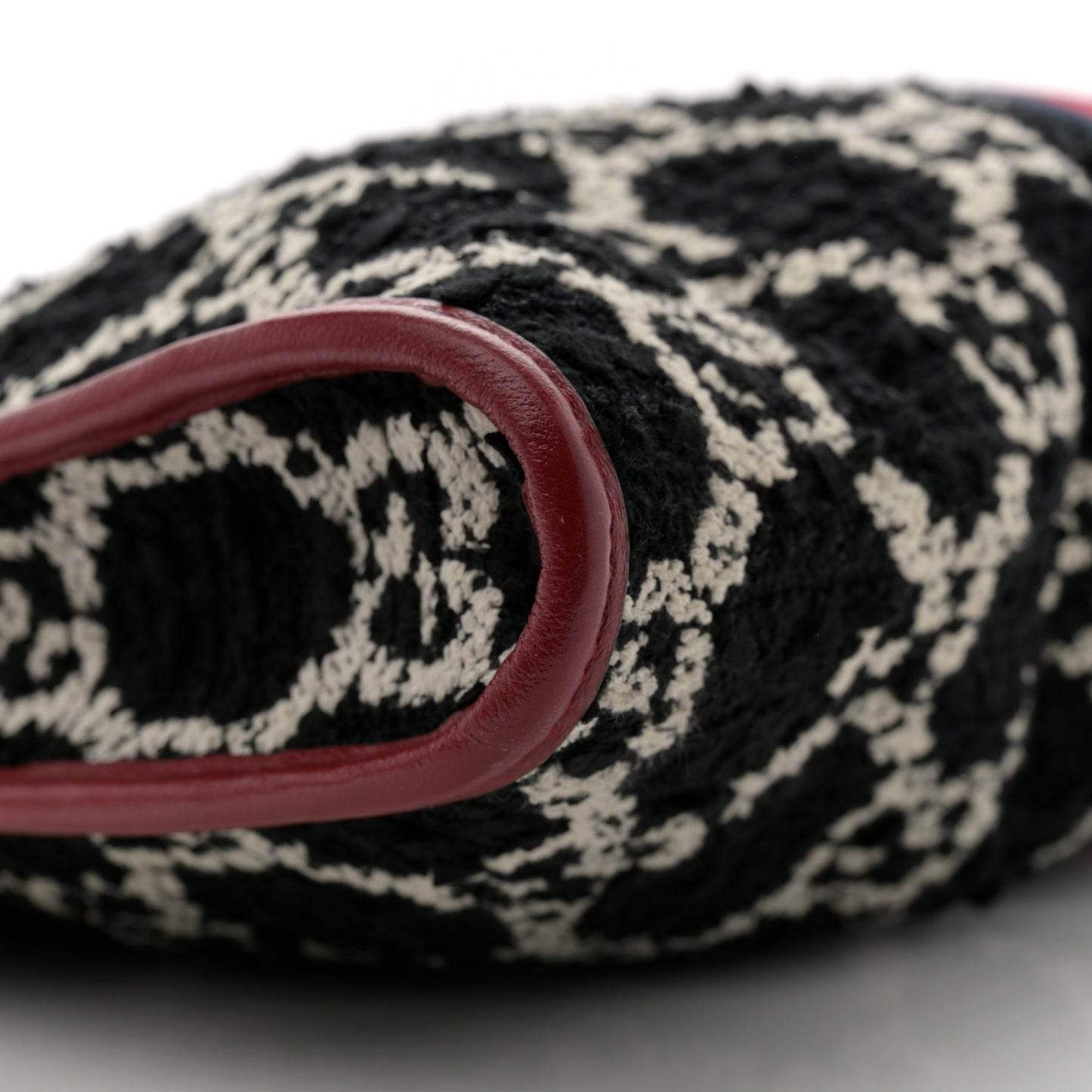 Tweed GG Monogram Large Rajah Chain Tote Romantic Cherry Black White