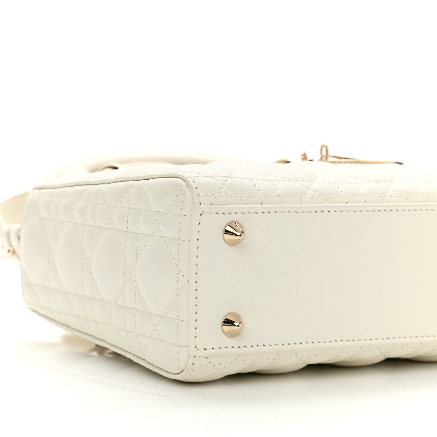 Lambskin Cannage Small My ABCDior Lady Dior White