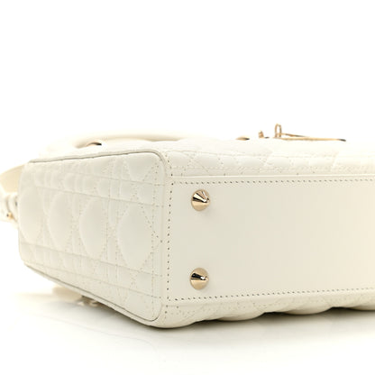 Christian Dior Lambskin Cannage Small My ABCDior Lady Dior White 9 of 11