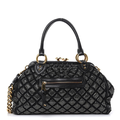 Marc Jacobs Suede Crystal Quilted Stam Black 1 of 18