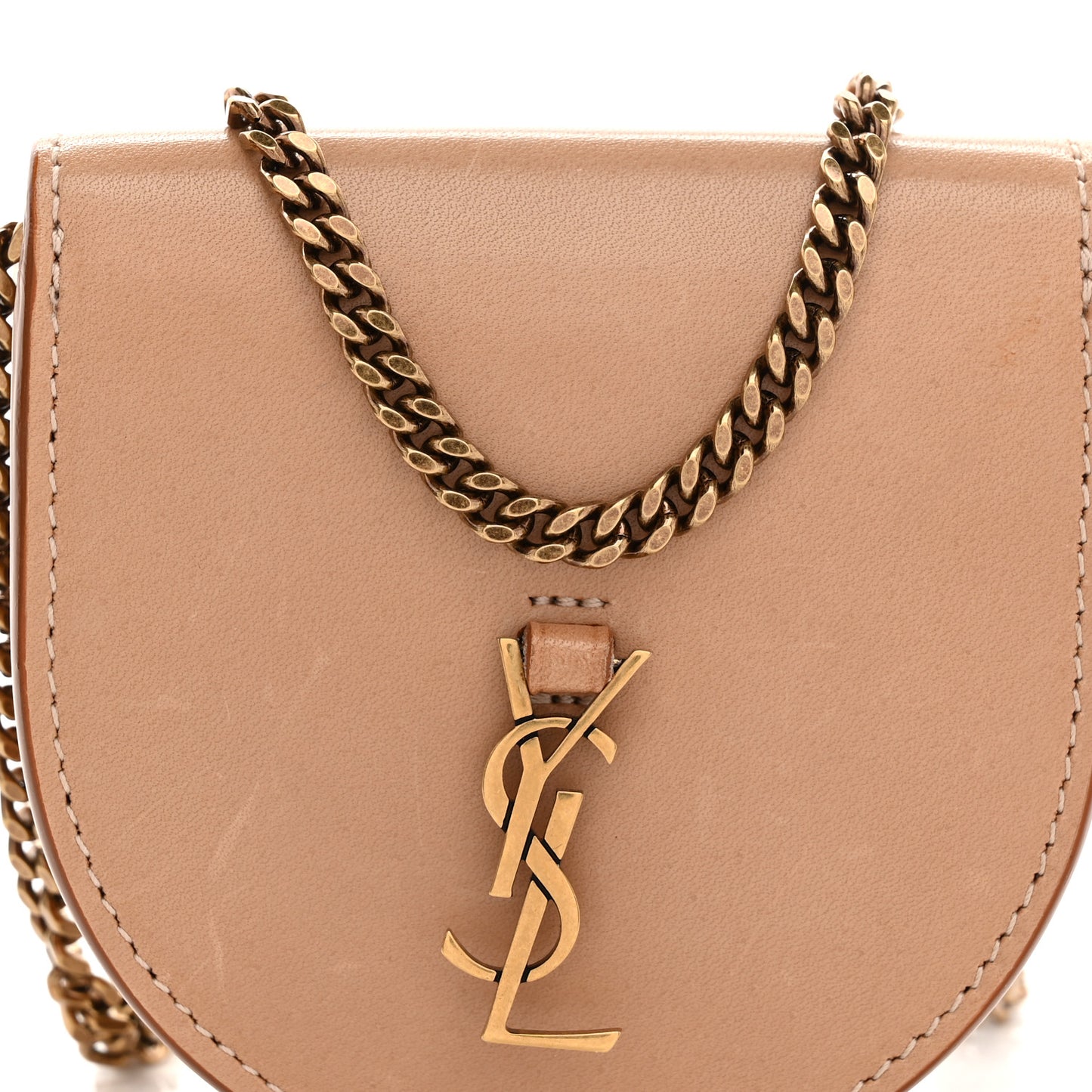 Calfskin Monogram Baby Kaia Crossbody Bag Vintage Brown