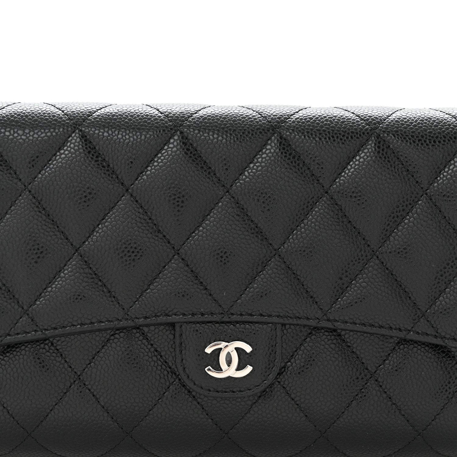 Chanel Caviar Quilted Phone Holder Wallet on Removable Chain Black 9 of 15