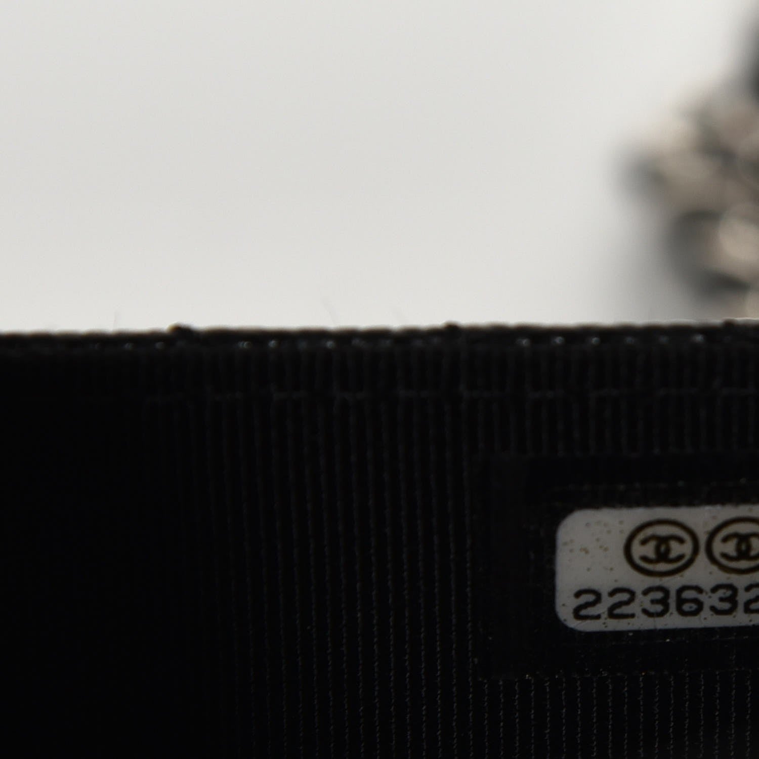 Chanel Caviar Chevron Quilted Wallet On Chain WOC Black 7 of 8