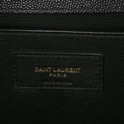 Saint Laurent Grain De Poudre Medium Classic Monogram Kate Satchel Black 6 of 10