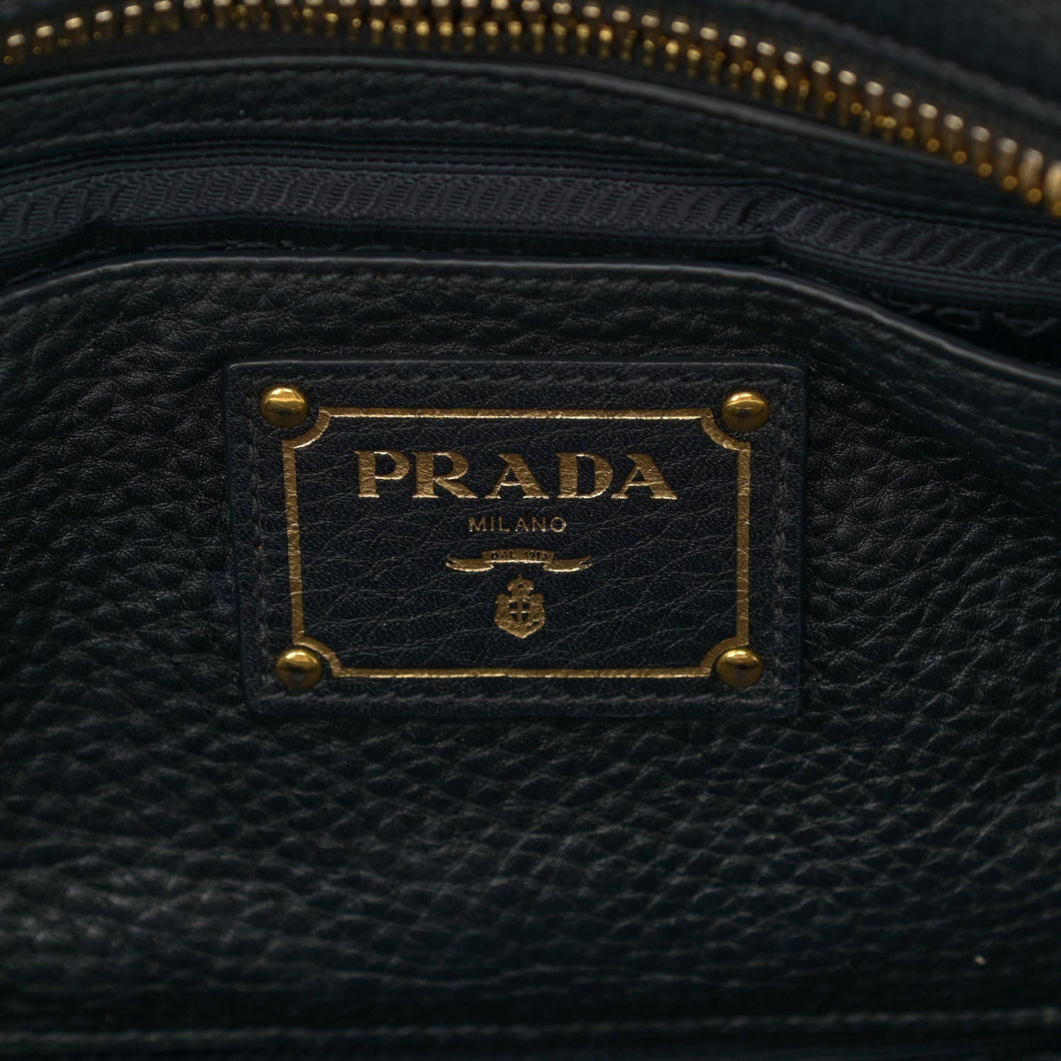 Prada Vitello Daino Tote Black 5 of 10