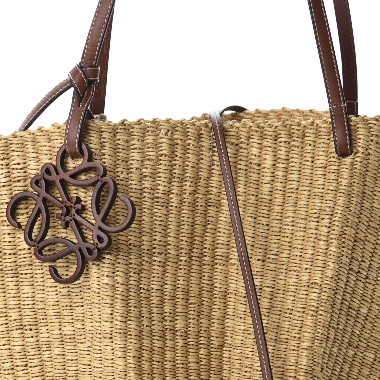 Loewe Raffia Calfskin Shell Tote Tan 10 of 10