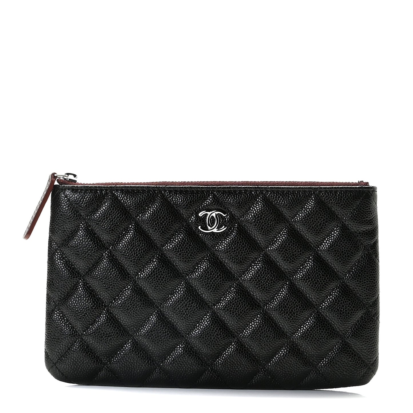 Caviar Quilted Cosmetic Case Black