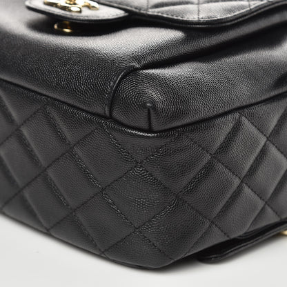 Chanel Caviar Quilted Medium Zip Around Backpack Black 9 of 10