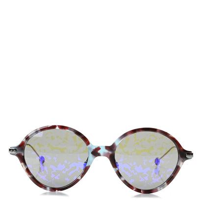 Christian Dior Acetate Leaf Print Umbrage Round Sunglasses Purple Foliage 2 of 5