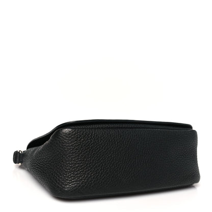 Prada Vitello Daino Soft Flap Crossbody Black 4 of 11