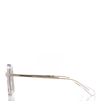 Chanel 18K White Gold Mirror Square Sunglasses 6051 Gold 3 of 7
