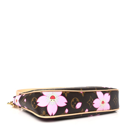 Louis Vuitton LV X TM Monogram Cherry Blossom Pochette Accessories Sakura Brown 4 of 9