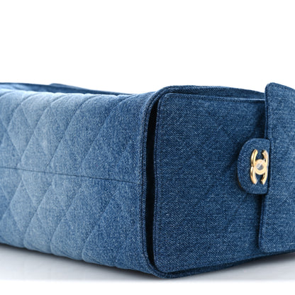 Chanel Washed Denim Quilted Small Chanel 25 Handbag Blue 9 of 11