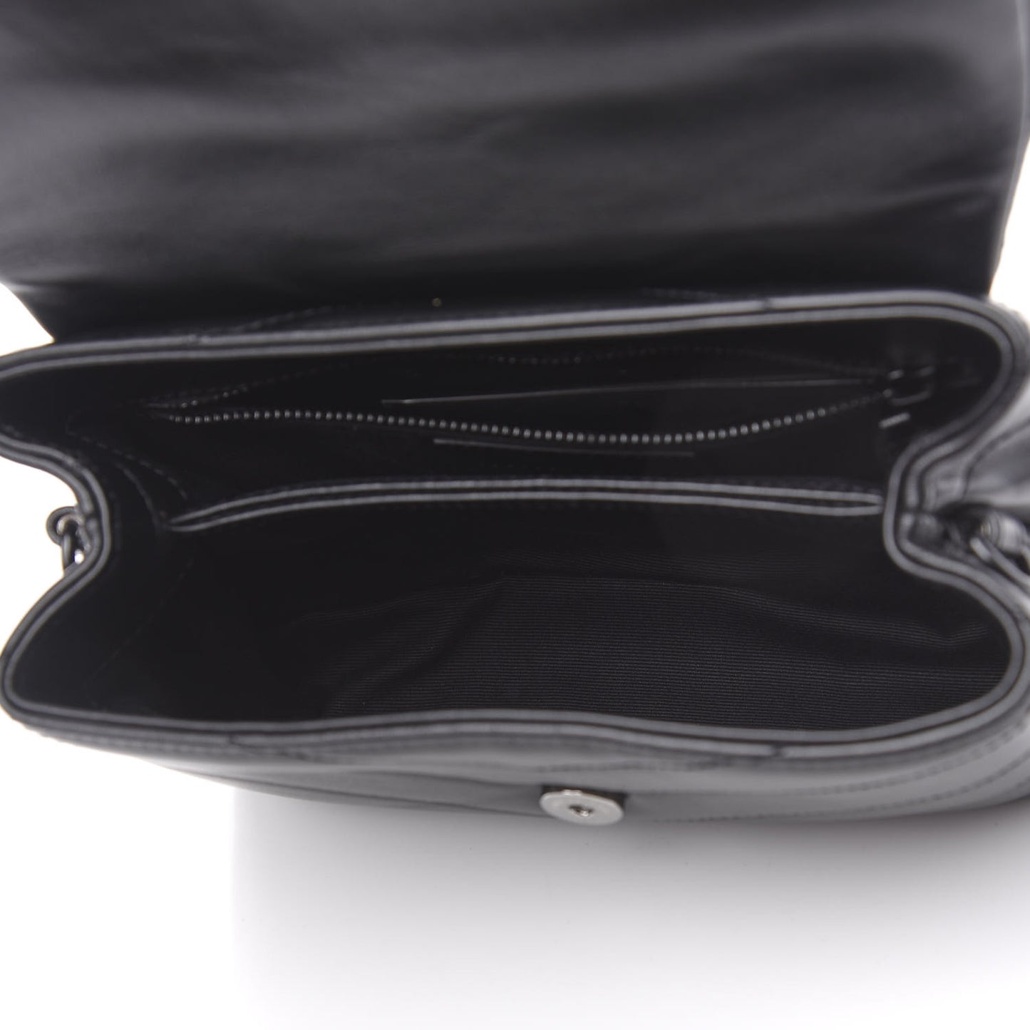 Calfskin Y Quilted Monogram Toy Loulou Crossbody Bag Black