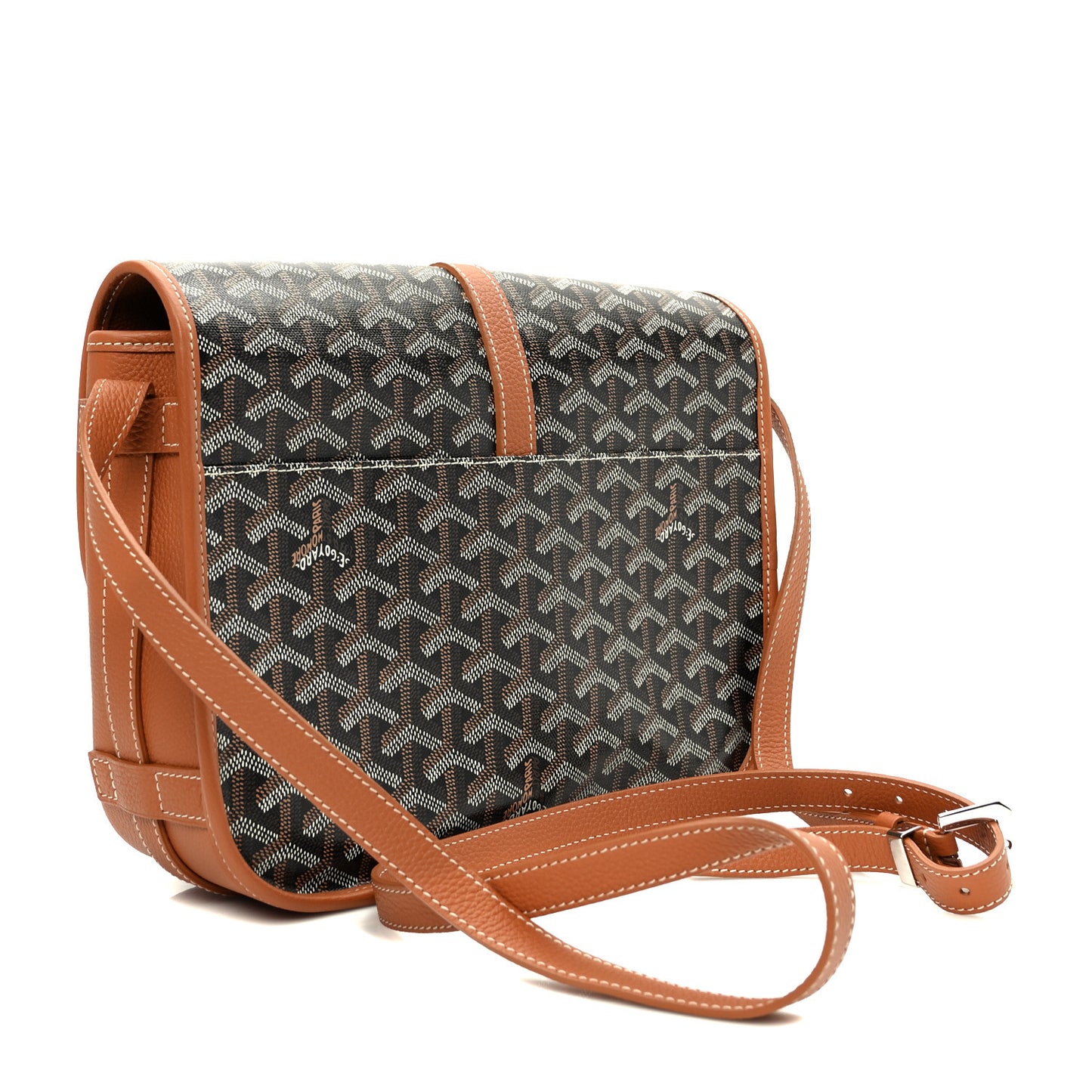 Goyardine Belvedere II MM Messenger Bag Black Gold
