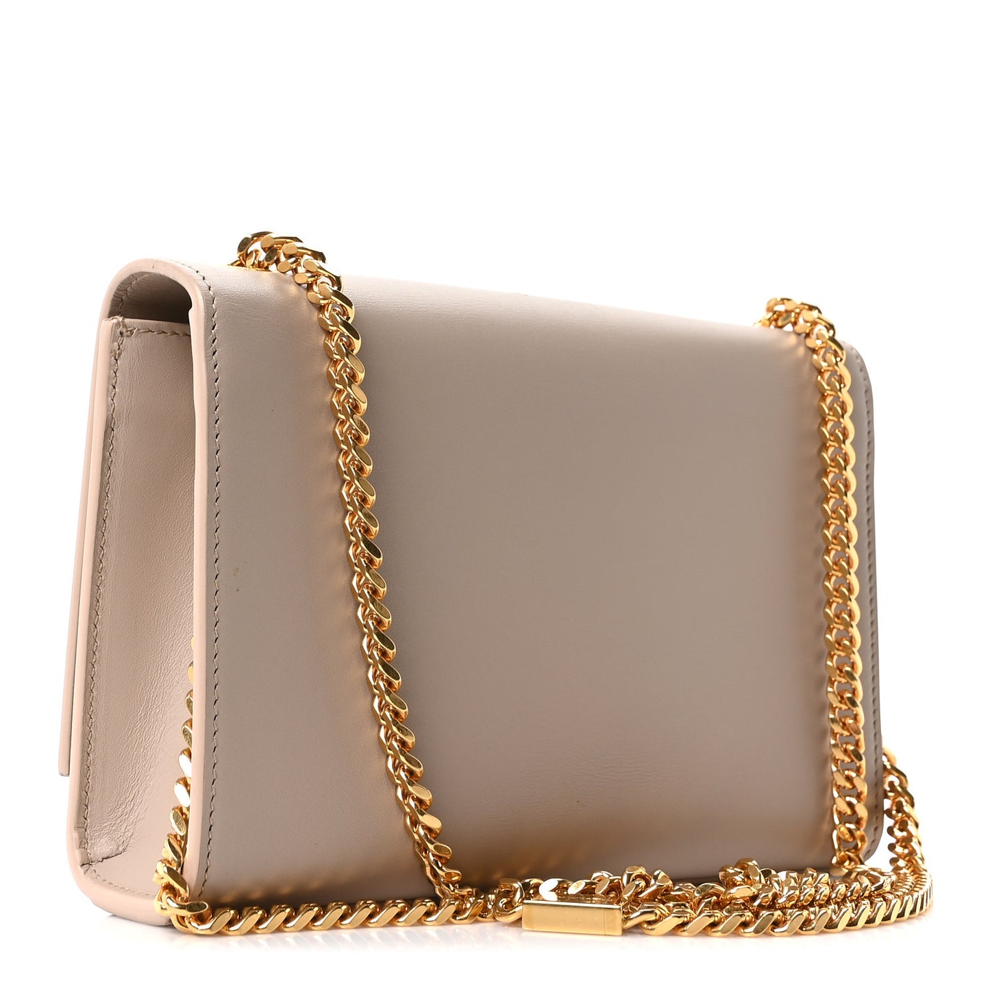 Smooth Calfskin Small Classic Monogram Kate Tassel Satchel Light Natural