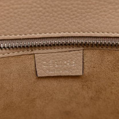 Celine Drummed Calfskin Nano Luggage Dune 6 of 10