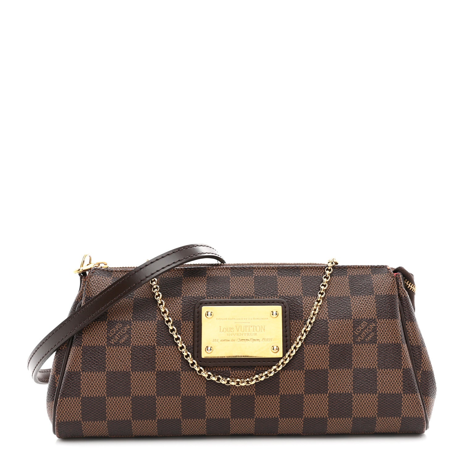 Louis Vuitton Damier Ebene Eva Clutch 1 of 9