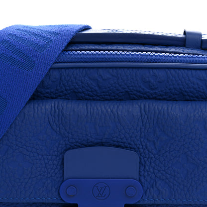 Louis Vuitton Taurillon Monogram S Lock Messenger Blue 7 of 9