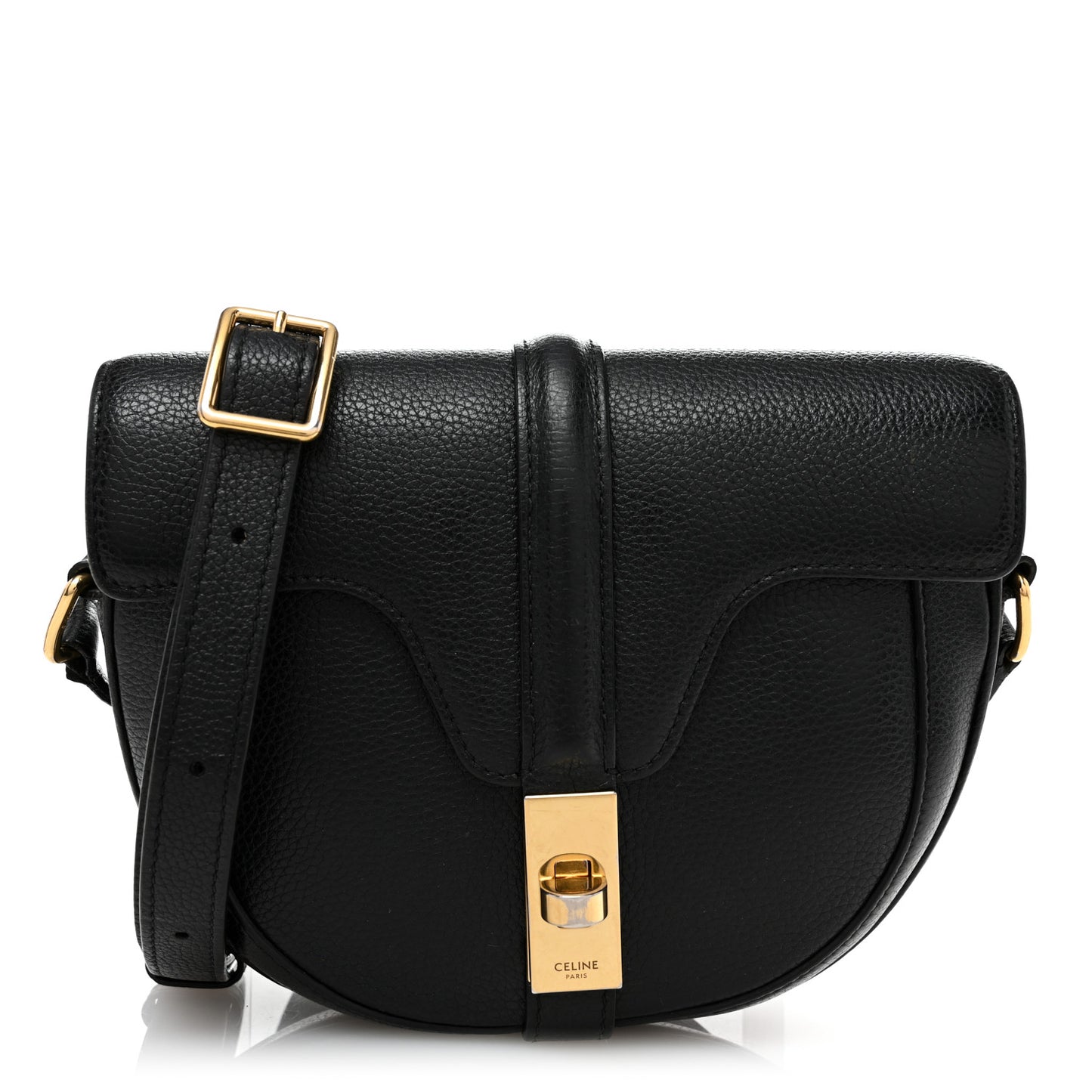 Grained Calfskin Besace Small 16 Black