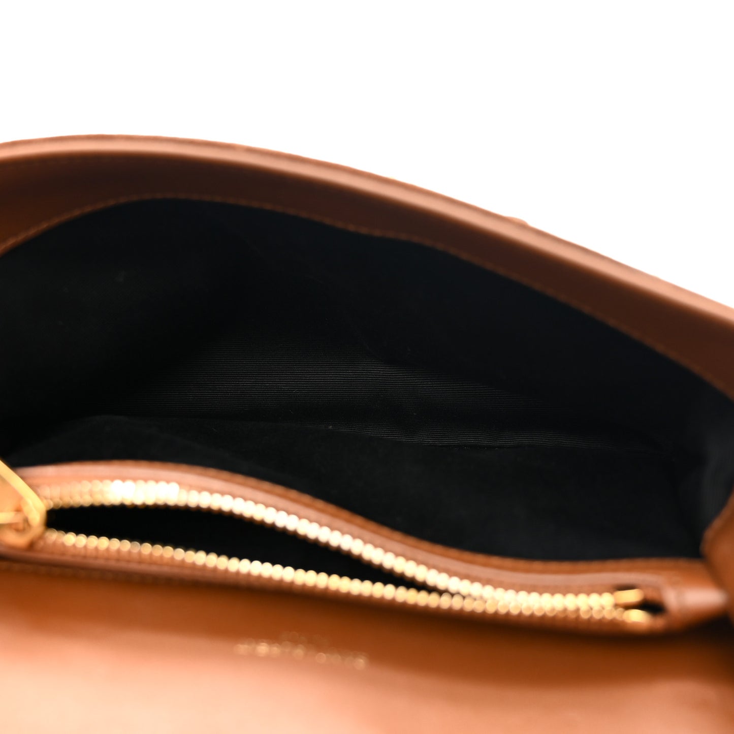 Suede Matelasse Chevron Studded Monogram Medium College Bag Brown