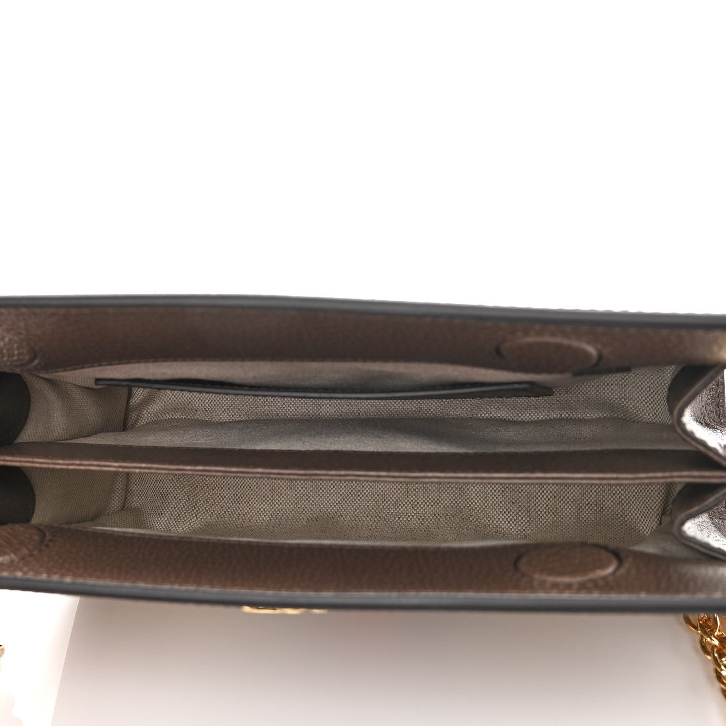 Monogram Jumbo GG Textured Dollar Calfskin Web Small Ophidia Chain Shoulder Bag Camel Ebony New Acero