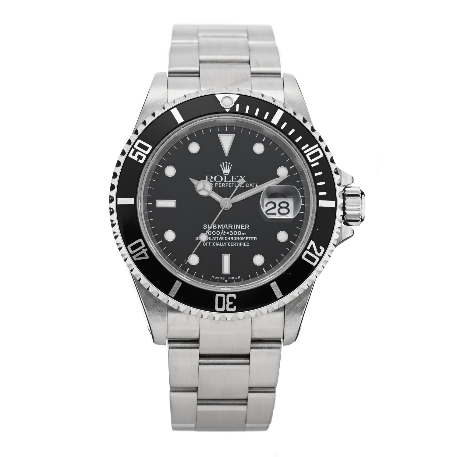 Rolex Stainless Steel 40mm Oyster Perpetual Submariner Date Watch Black 16610 1 of 4