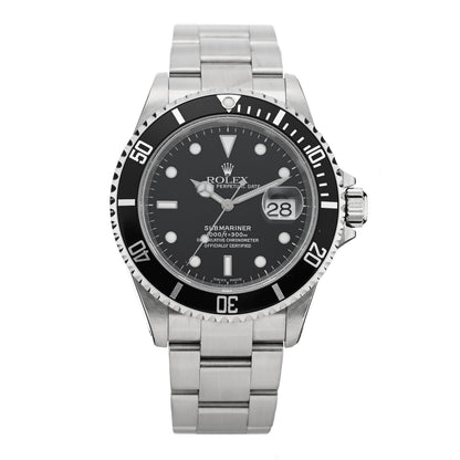 Rolex Stainless Steel 40mm Oyster Perpetual Submariner Date Watch Black 16610 1 of 4