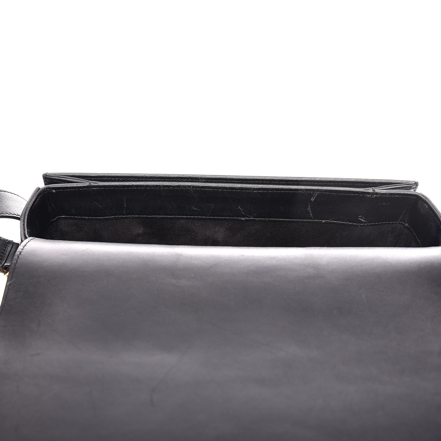 Saint Laurent Smooth Calfskin Medium Classic Monogram Universite Bag Black 18 of 20