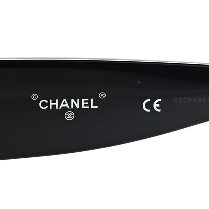 Chanel Tweed Shield Sunglasses 71367 Black Red 5 of 8