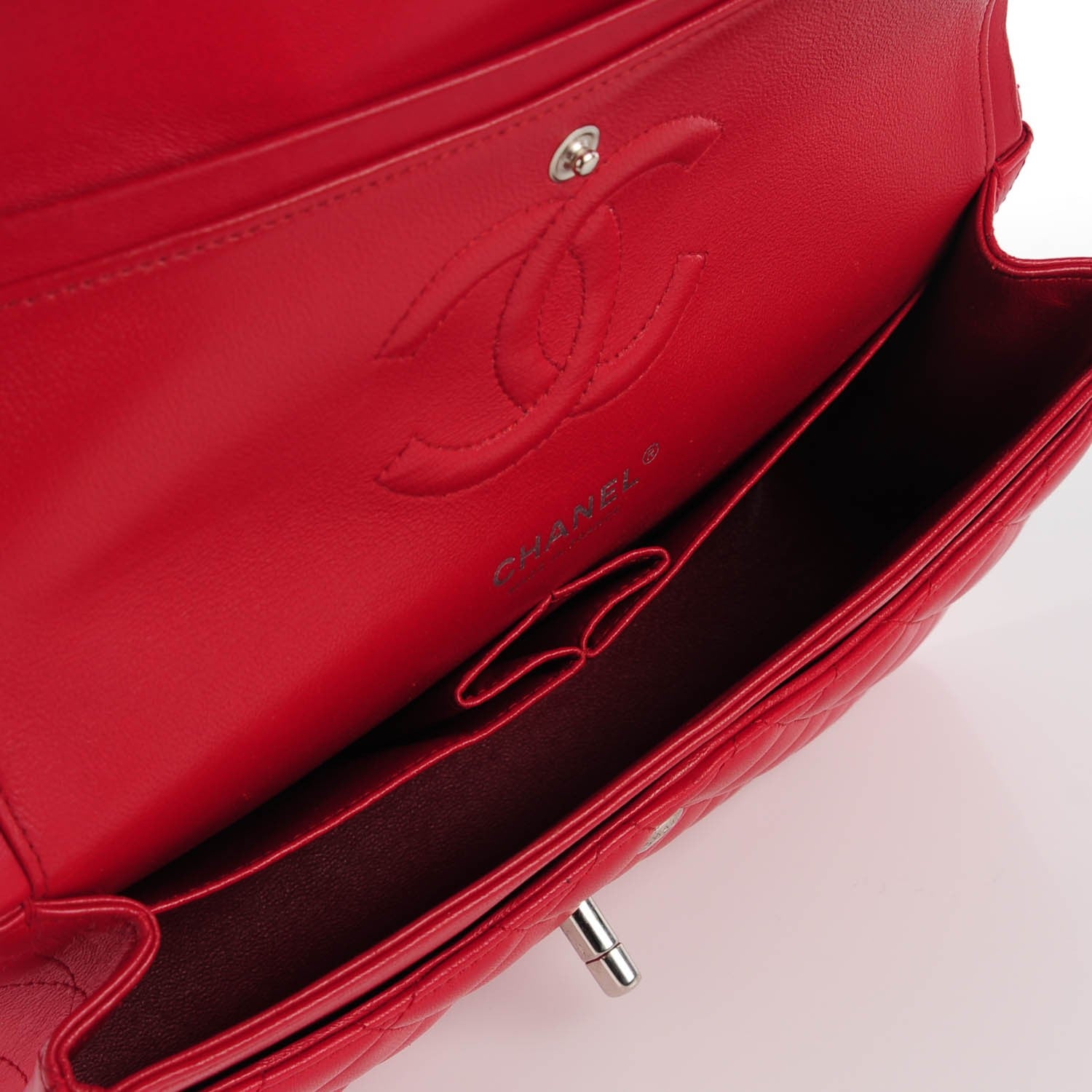 Chanel Lambskin Quilted Medium Double Flap Red 5 of 8