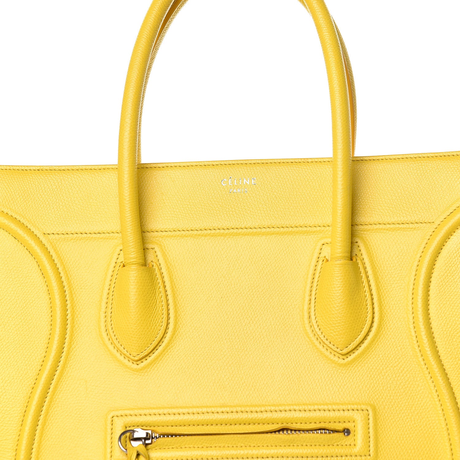 Celine Grained Calfskin Medium Phantom Luggage Yellow 22 of 28