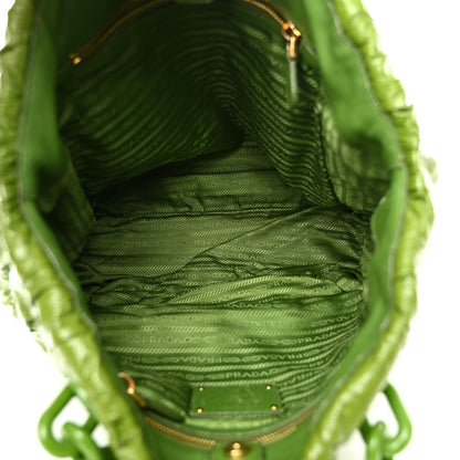 Prada Vernice Gaufre Tote Green 5 of 18