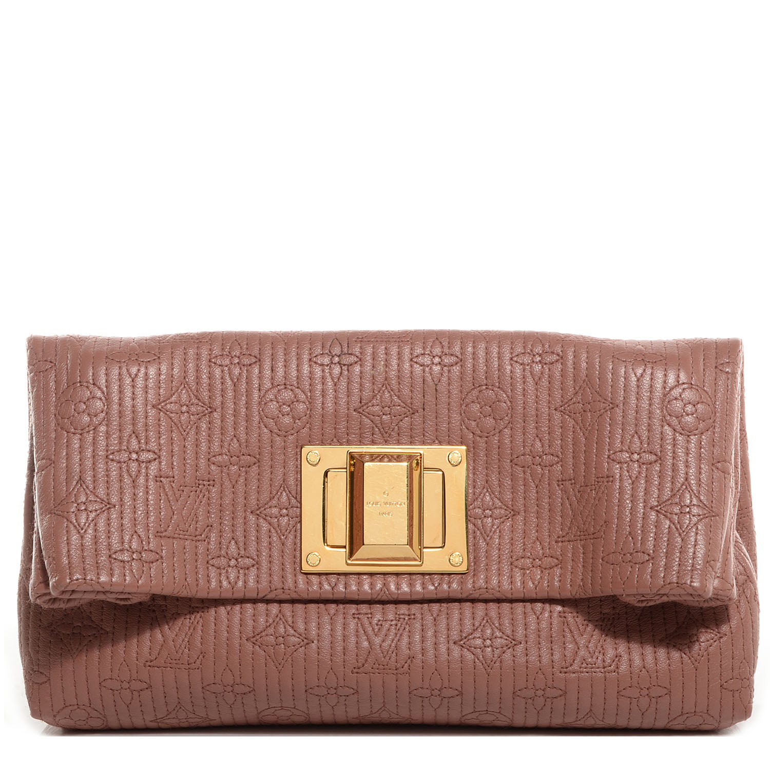 Louis Vuitton Calfskin Quilted Monogram Altair Clutch Rose Clair 1 of 7