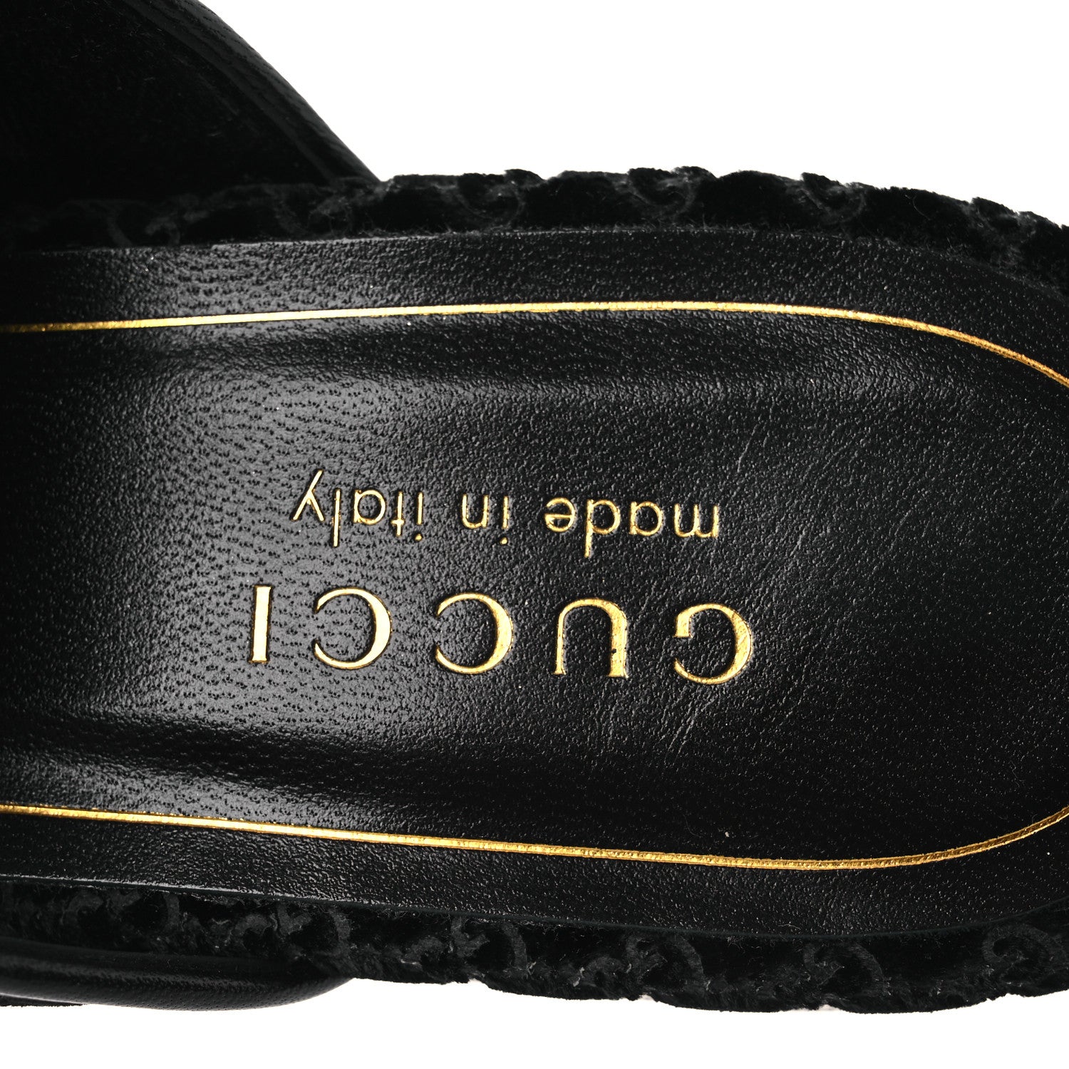 Gucci Velvet GG Monogram Womens Princetown Slippers 37.5 Black 9 of 12