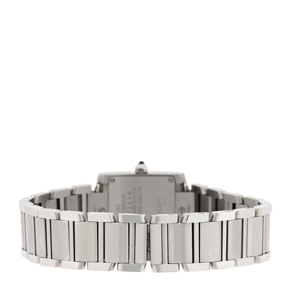 Cartier Stainless Steel Diamond 20mm Tank Francaise Quartz Watch 3 of 5