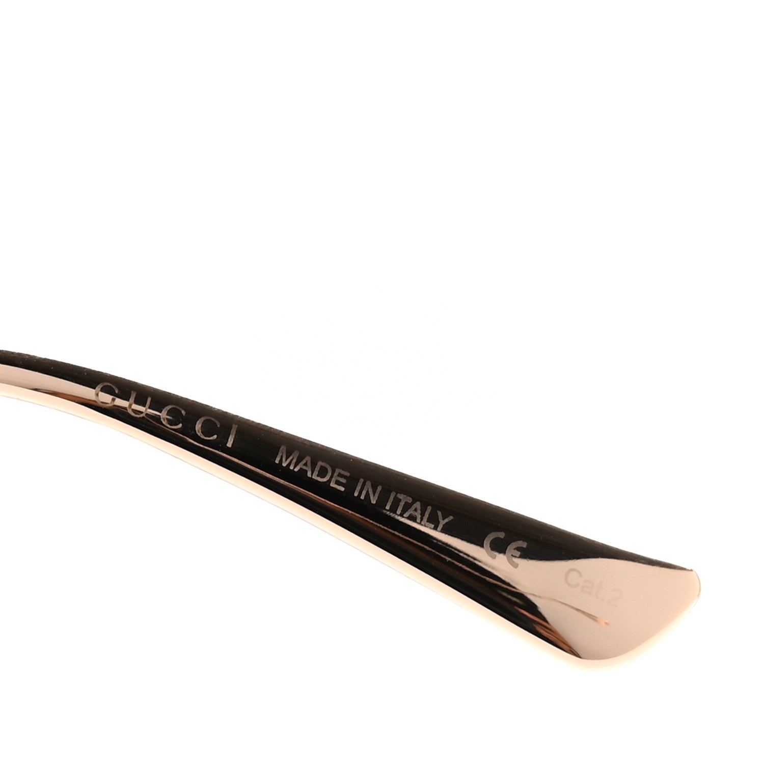 Gucci Metal Oversized Round Frame GG0225S Sunglasses Gold 6 of 6