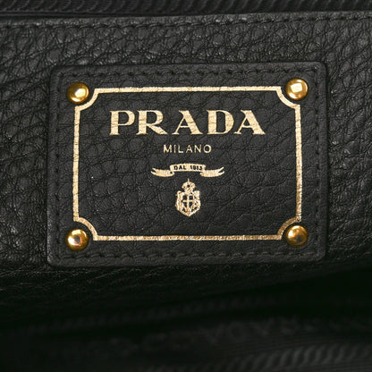 Prada Vitello Daino Shopping Satchel Black 6 of 13