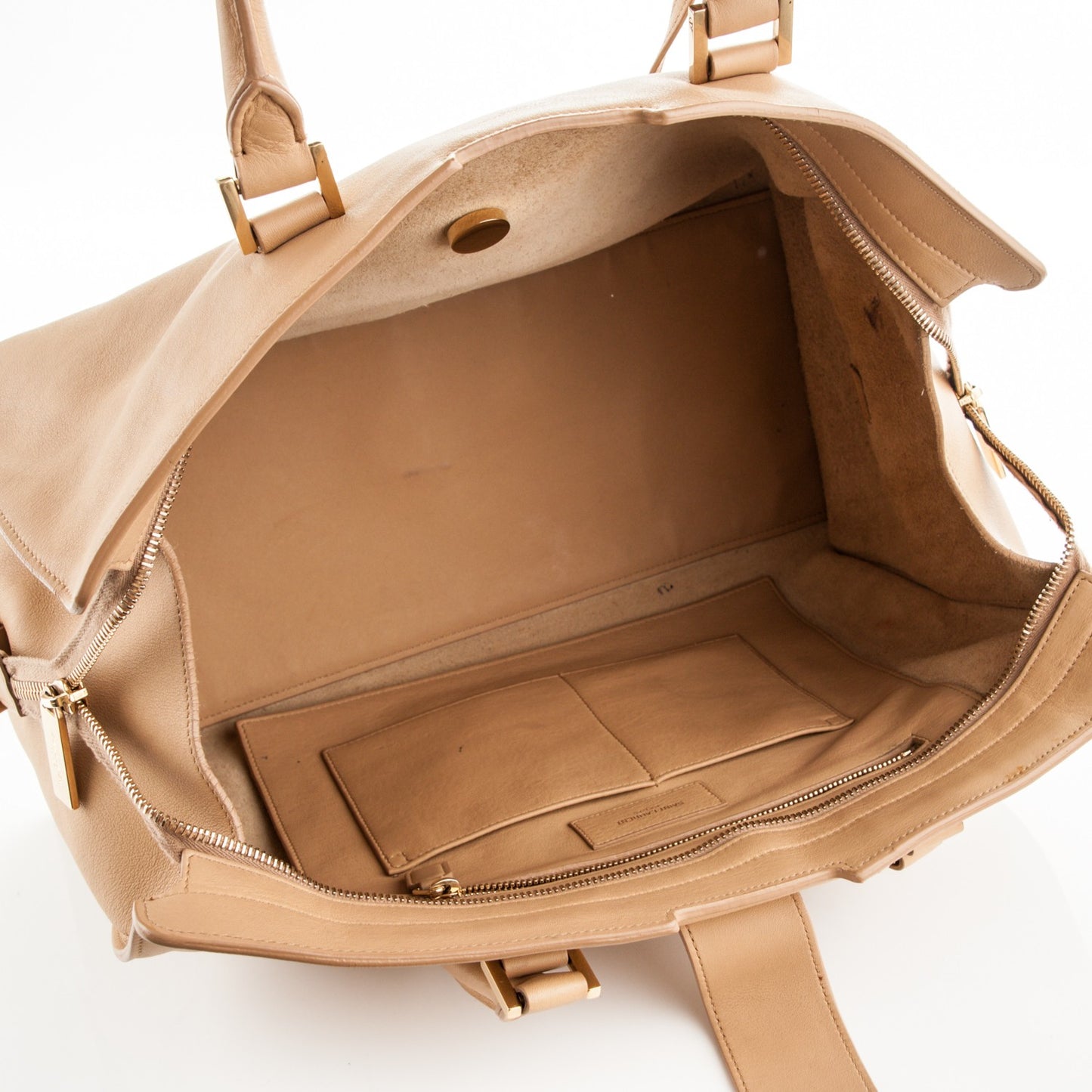 Calfskin Medium Classic Y Cabas Beige