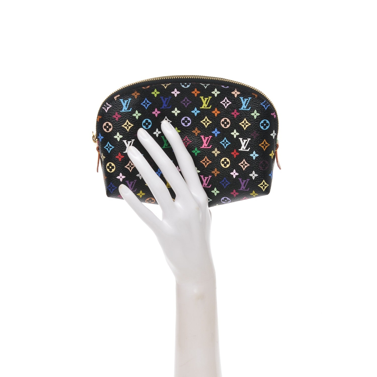 Louis Vuitton Monogram Multicolor Cosmetic Pouch Black Grenade 2 of 6