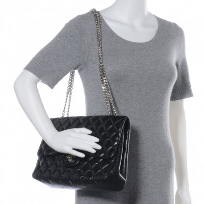 Chanel Lambskin Jumbo Flap w Bijoux Chain Black 2 of 8