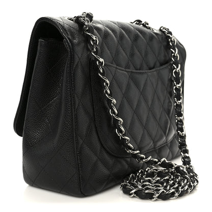 Chanel Caviar Quilted Jumbo Double Flap Black 3 of 11
